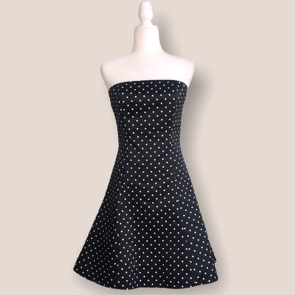 Jessica McClintock for Gunne Sax Polka Dot Dress - Picture 1 of 12